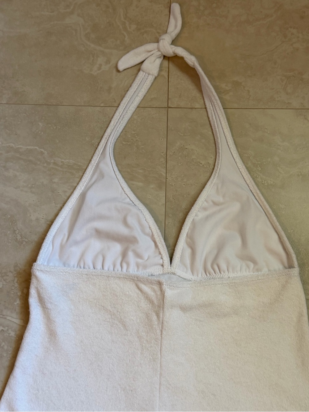 Ralph Lauren Vintage Terry White Halter Swim Coverup Dress - Picture 6 of 9